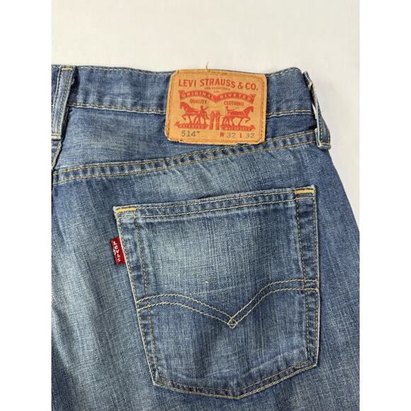Levis 514 Jeans Mens 30x32Straight Denim Cotton Casual Preppy Workwear Western* - Picture 6 of 10